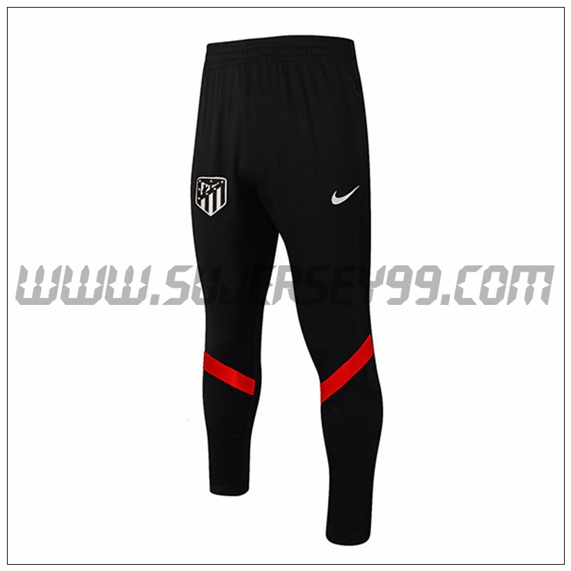 Pantalones Entrenamiento Altetico Madrid Negro/Rojo 2021 2022