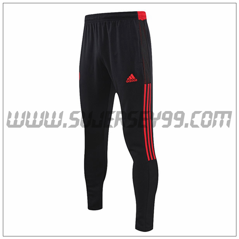 Pantalones Entrenamiento Bayern Munich Negro/Rojo 2021 2022 -1