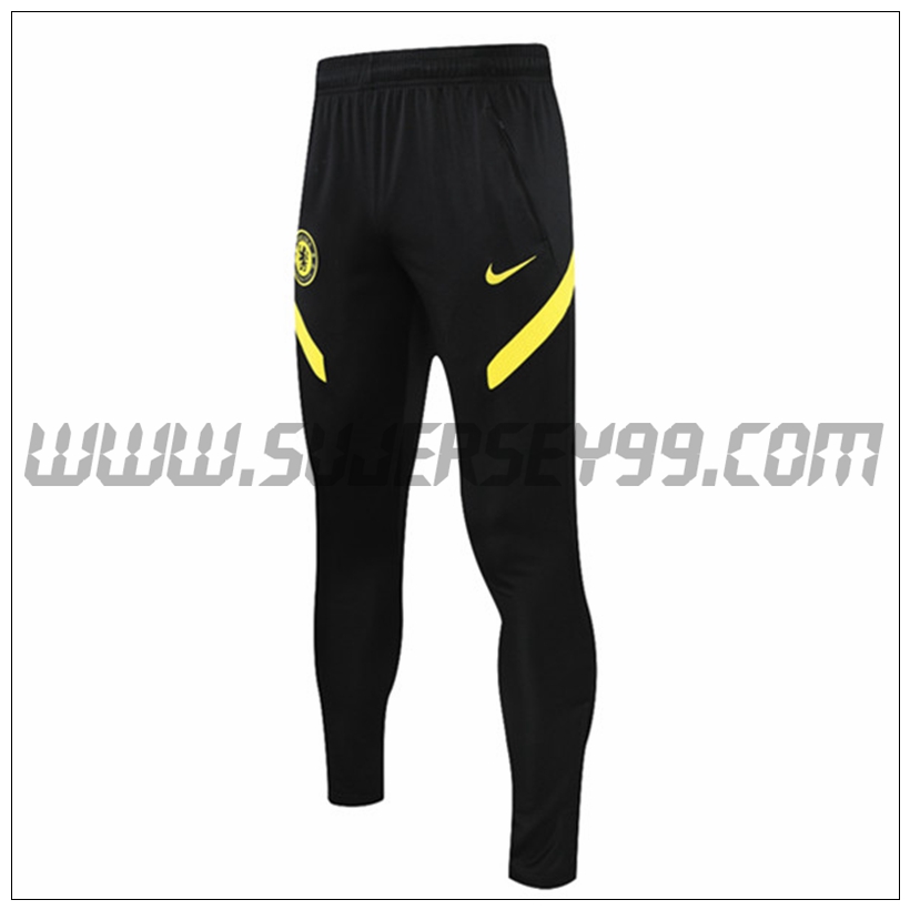 Pantalones Entrenamiento FC Chelsea Negro/Amarillo 2021 2022