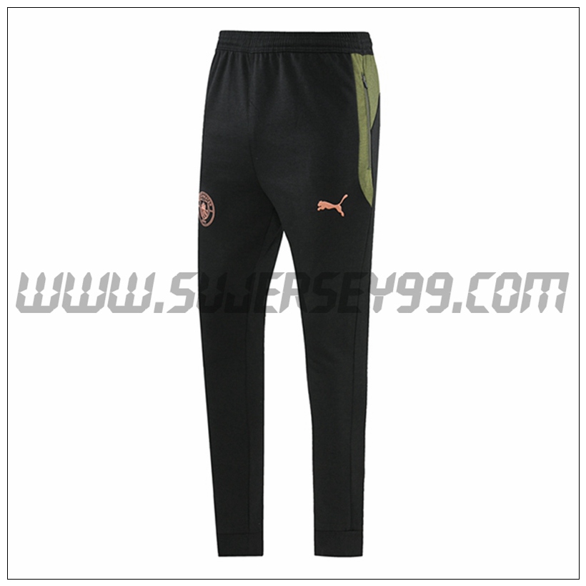 Pantalones Entrenamiento Manchester City Verde/Negro 2021 2022