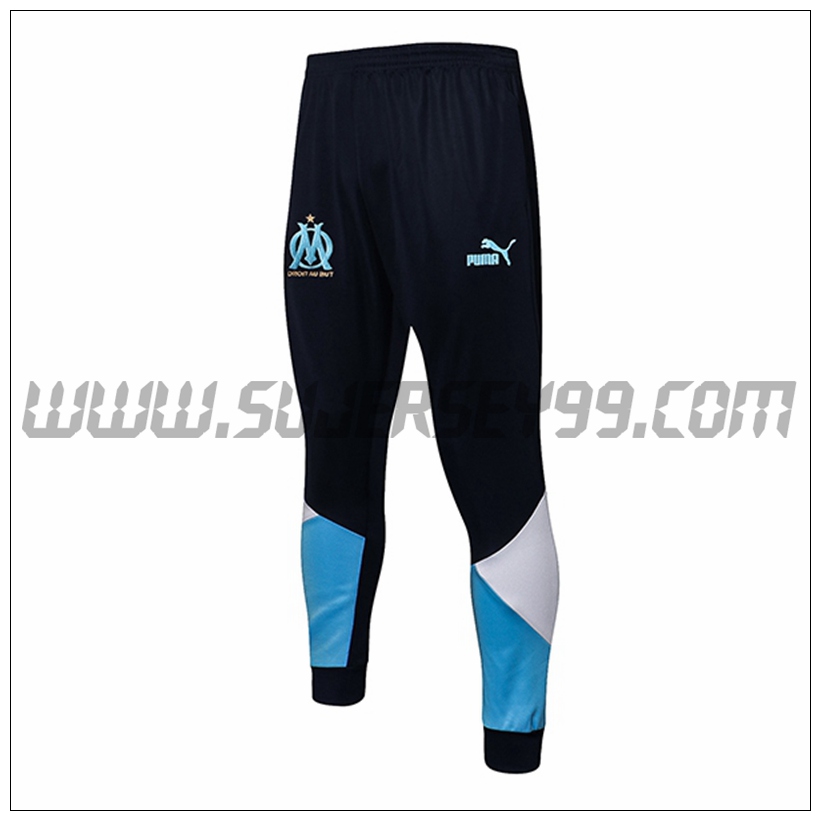 Pantalones Entrenamiento Marsella OM Azul Marino/Blanco/Azul 2021 2022