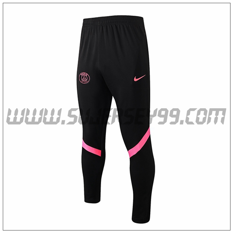 Pantalones Entrenamiento Jordan PSG Negro/Rosa 2021 2022 -02