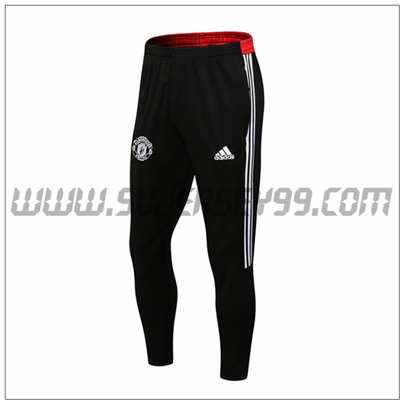 Pantalones Entrenamiento Manchester United Blanco/Rojo 2021 2022