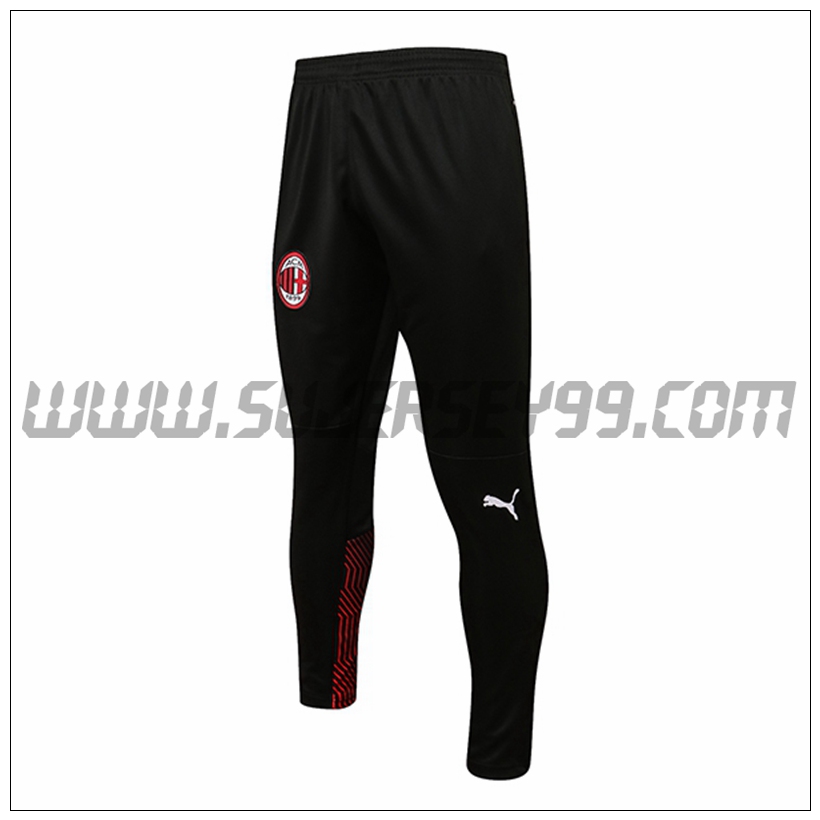 Pantalones Entrenamiento AC Milan Negro/Rojo 2021 2022