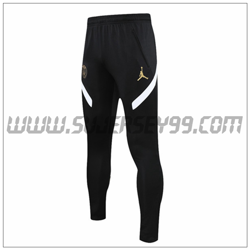 Pantalones Entrenamiento Jordan PSG Negro/Blanco 2021 2022