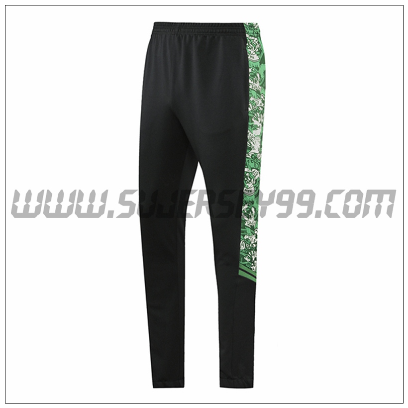 Pantalones Entrenamiento Manchester City Negro/Verde 2021 2022