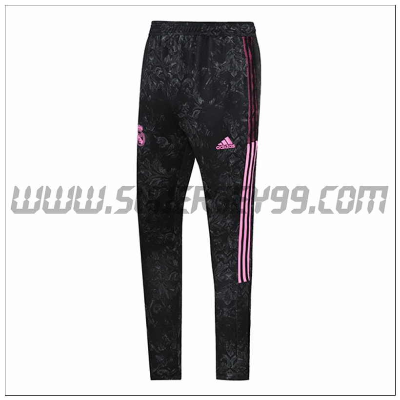 Pantalones Entrenamiento Real Madrid Negro/Rosa 2021 2022