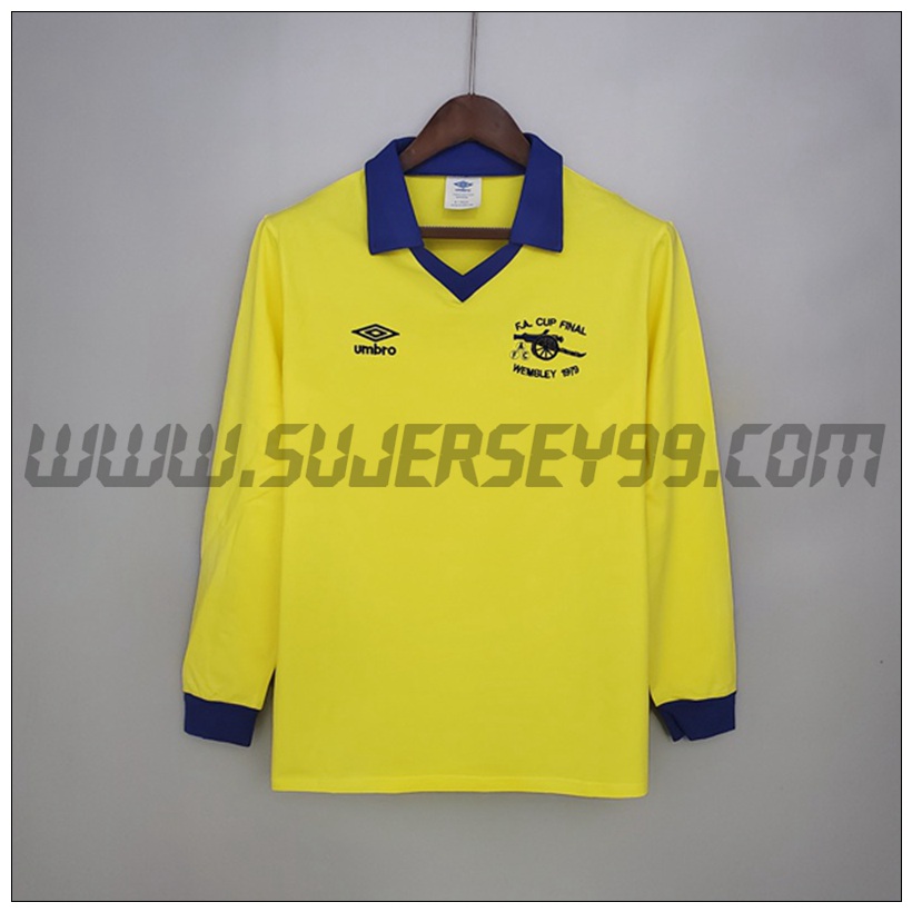 Camiseta Futbol Arsenal Retro Manga Larga Segunda 1971/1979