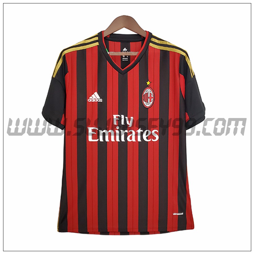 Camiseta Futbol AC Milan Retro Primera 2013/2014