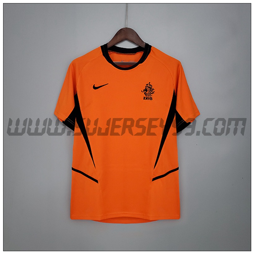 Camiseta Futbol Países Bajos Retro Primera 2002