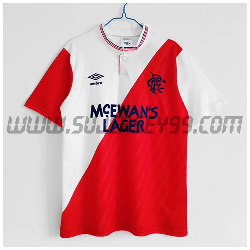 Camiseta Futbol Rangers FC Segunda 1987/1988