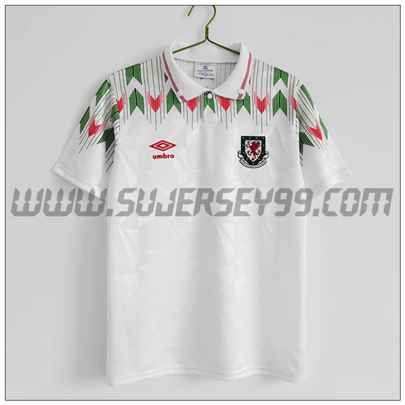 Camiseta Futbol Gales Segunda 1990/1992