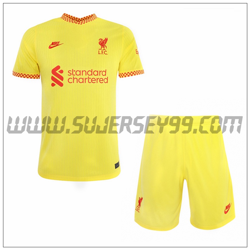 Tercera Equipacion del FC Liverpool + Pantalones Cortos 2021 2022