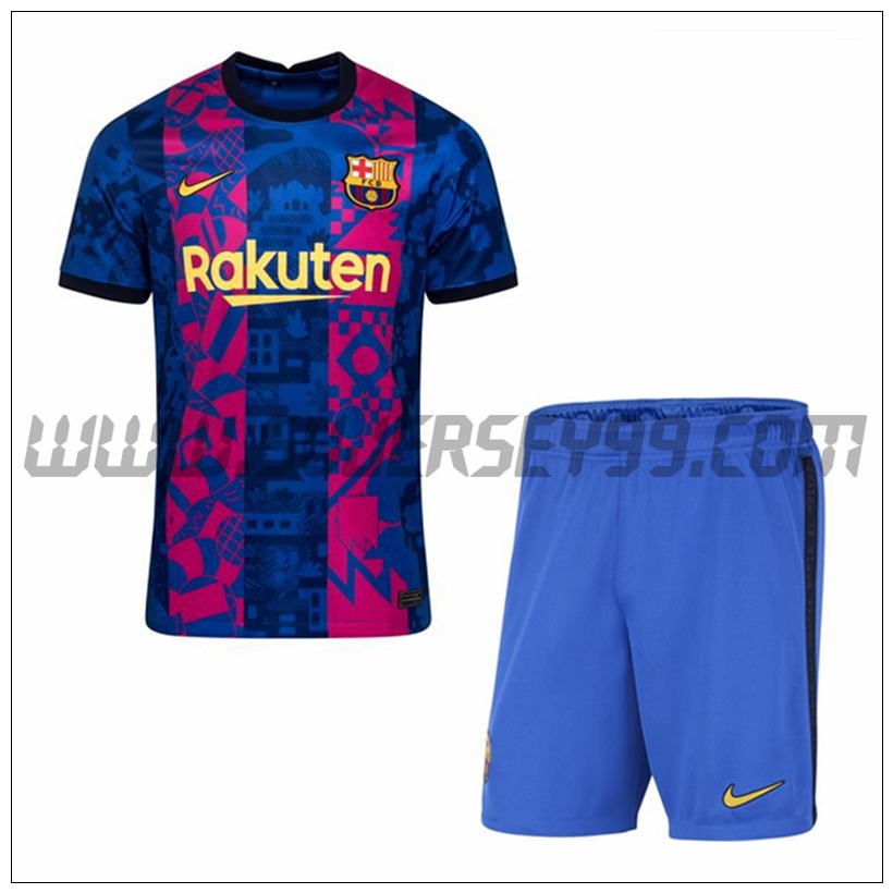 Tercera Equipacion del FC Barcelona + Pantalones Cortos 2021 2022