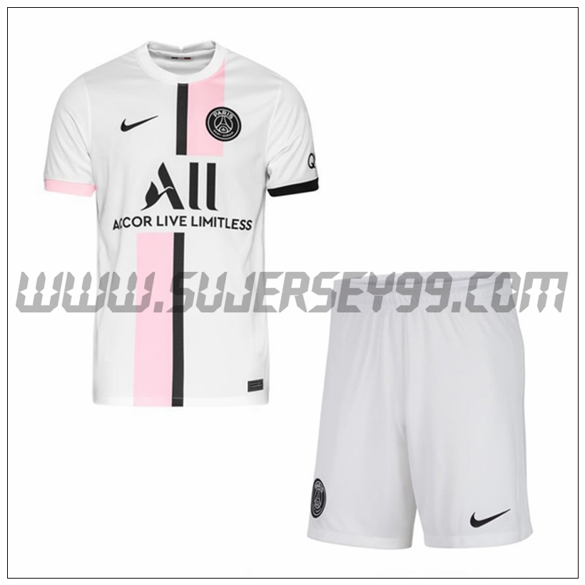 Segunda Equipacion del PSG Jordan + Pantalones Cortos 2021 2022