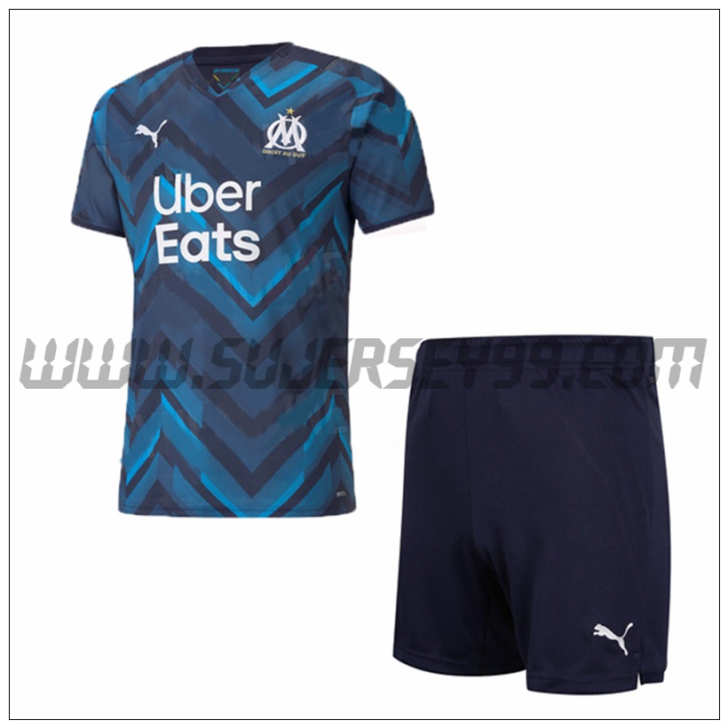 Segunda Equipacion del Marsella OM + Pantalones Cortos 2021 2022