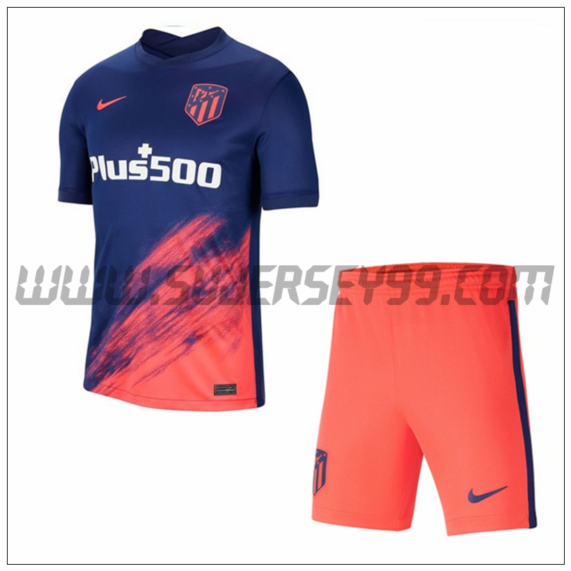 Segunda Equipacion del Atletico Madrid + Pantalones Cortos 2021 2022