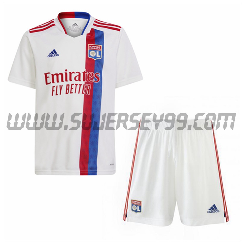 Primera Equipacion del Lyon OL + Pantalones Cortos 2021 2022