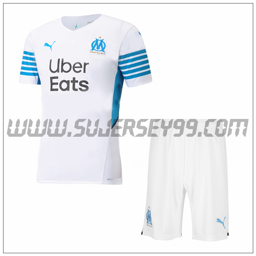 Primera Equipacion del Marsella OM + Pantalones Cortos 2021 2022