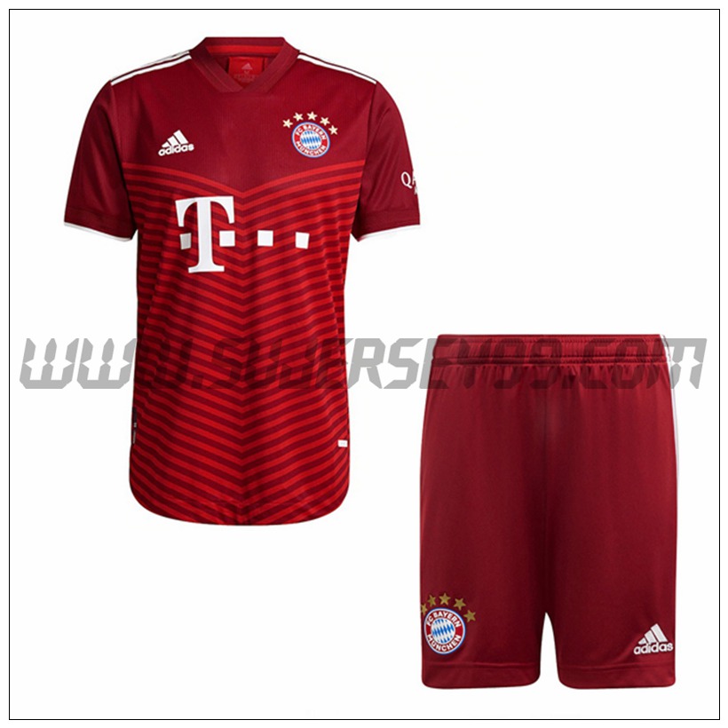 Primera Equipacion del Bayern Munich + Pantalones Cortos 2021 2022