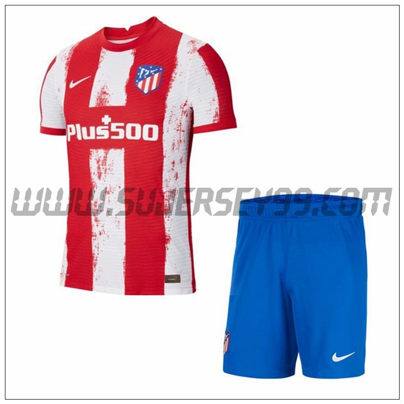 Primera Equipacion del Atletico Madrid + Pantalones Cortos 2021 2022