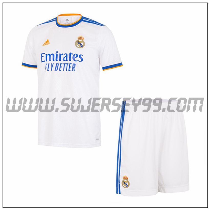 Primera Equipacion del Real Madrid + Pantalones Cortos 2021 2022