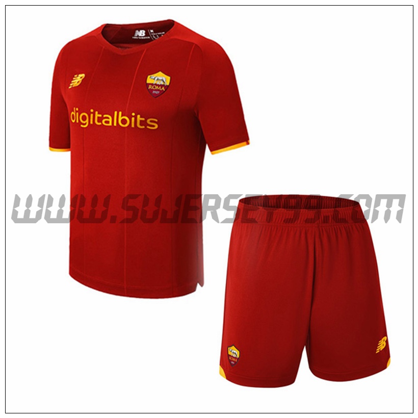 Primera Equipacion del AS Roma + Pantalones Cortos 2021 2022