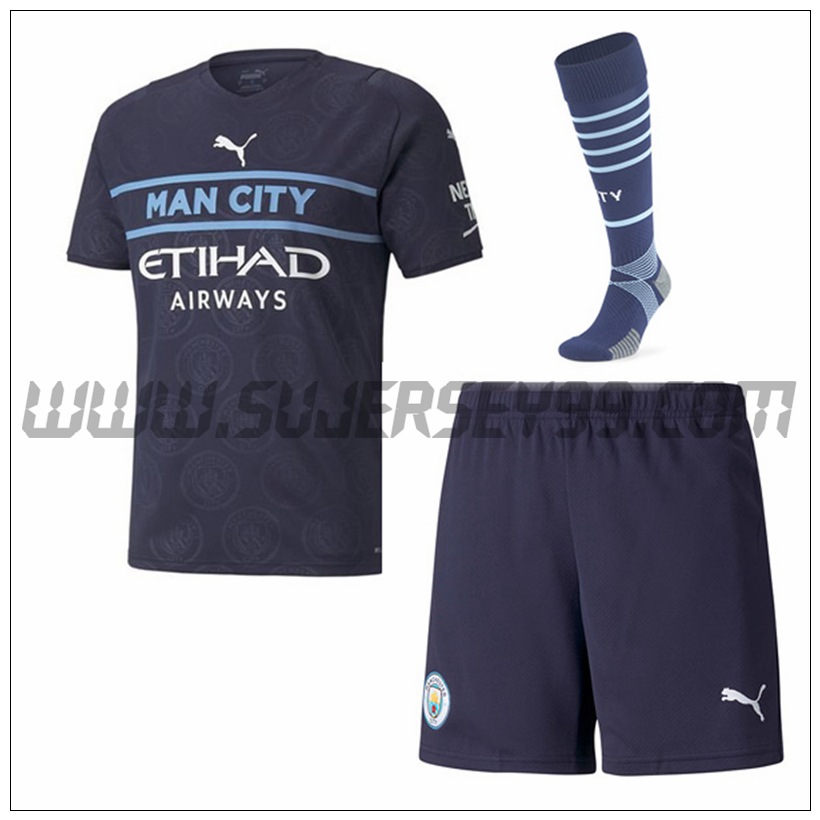 Tercera Equipacion del Manchester City (Pantalones + Calcetines) 2021 2022