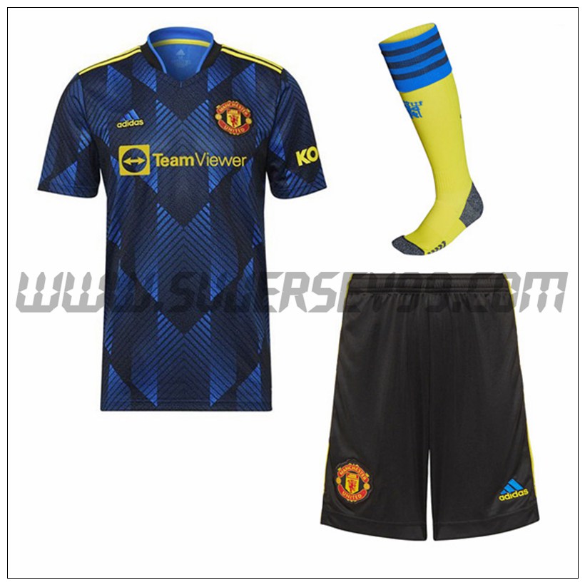 Tercera Equipacion del Manchester United (Pantalones + Calcetines) 2021 2022