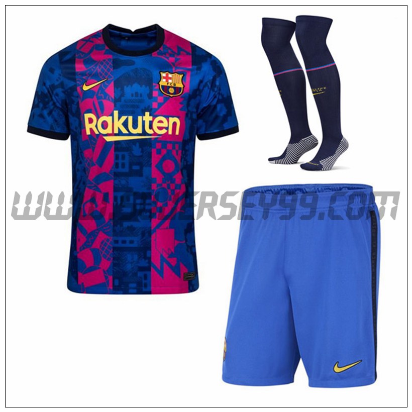 Tercera Equipacion del FC Barcelona (Pantalones + Calcetines) 2021 2022
