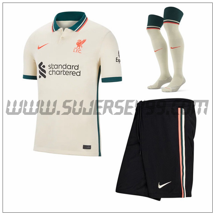 Segunda Equipacion del FC Liverpool (Pantalones + Calcetines) 2021 2022