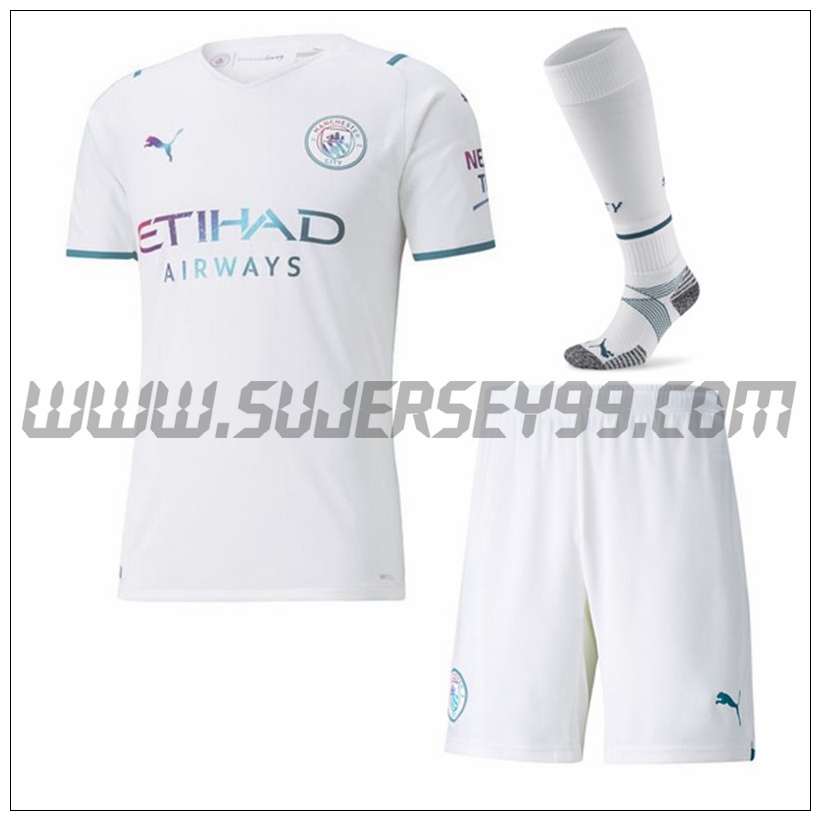 Segunda Equipacion del Manchester City (Pantalones + Calcetines) 2021 2022