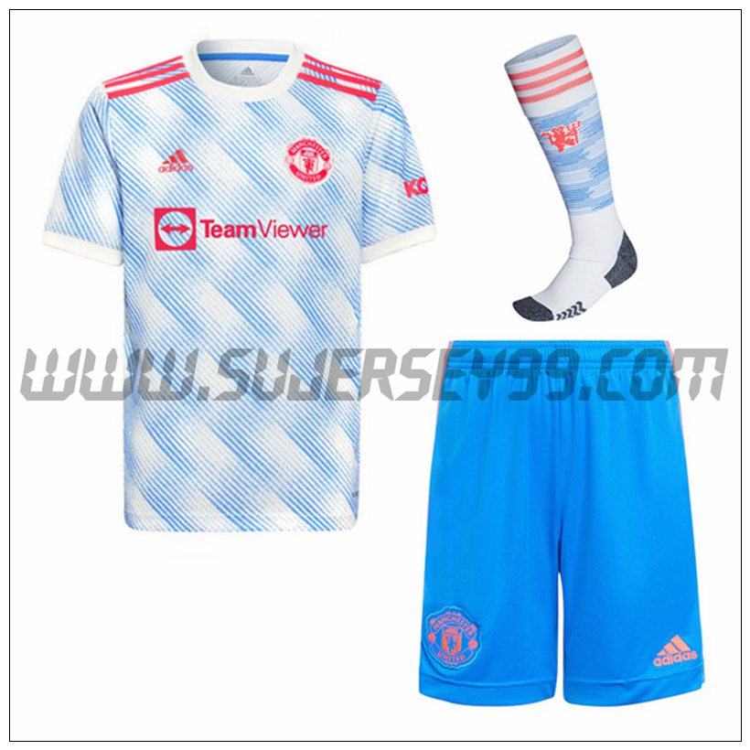 Segunda Equipacion del Manchester United (Pantalones + Calcetines) 2021 2022