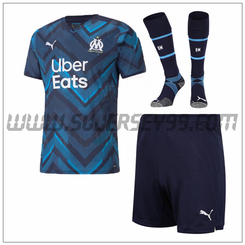 Segunda Equipacion del Marsella OM (Pantalones + Calcetines) 2021 2022