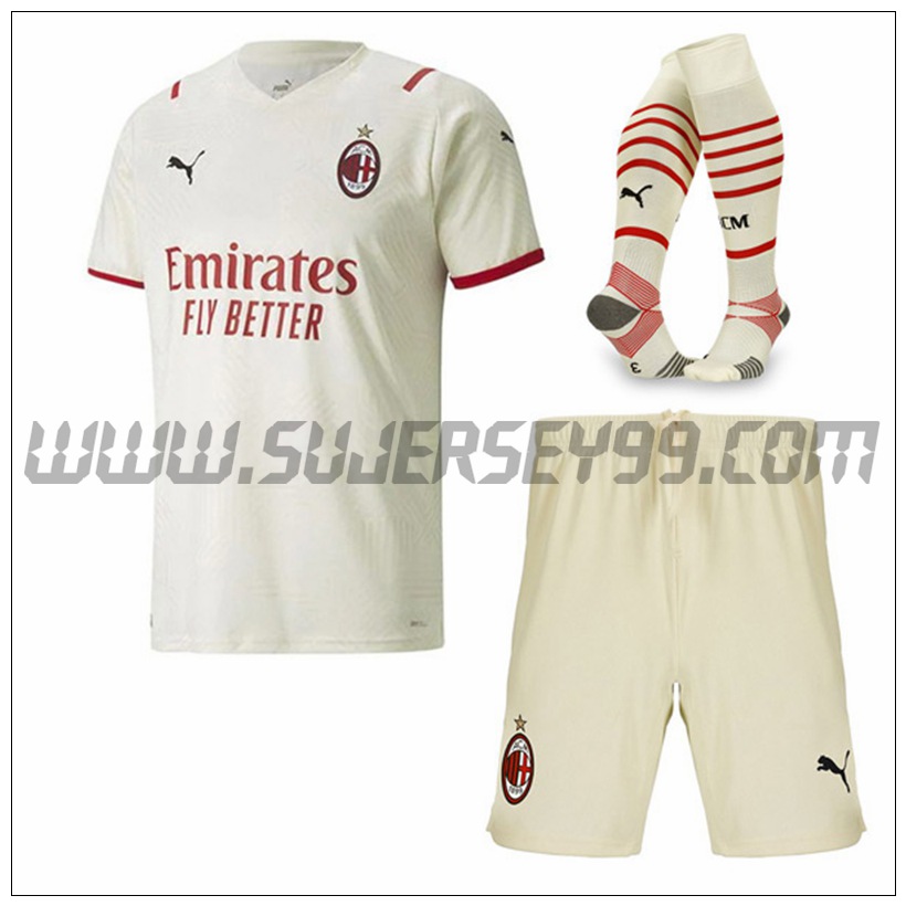 Segunda Equipacion del AC Milan (Pantalones + Calcetines) 2021 2022