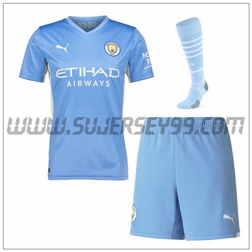 Primera Equipacion del Manchester City (Pantalones + Calcetines) 2021 2022