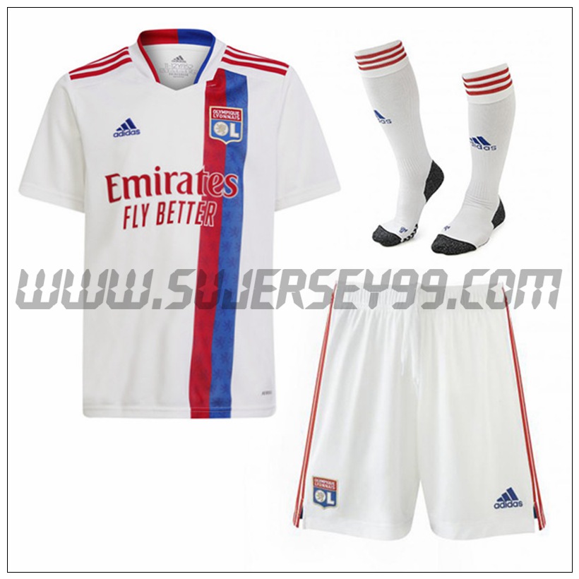 Primera Equipacion del Lyon OL (Pantalones + Calcetines) 2021 2022