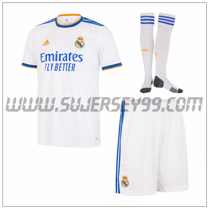 Primera Equipacion del Real Madrid (Pantalones + Calcetines) 2021 2022