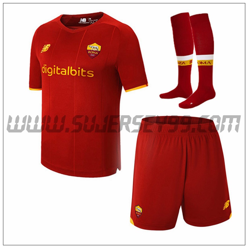 Primera Equipacion del AS Roma (Pantalones + Calcetines) 2021 2022