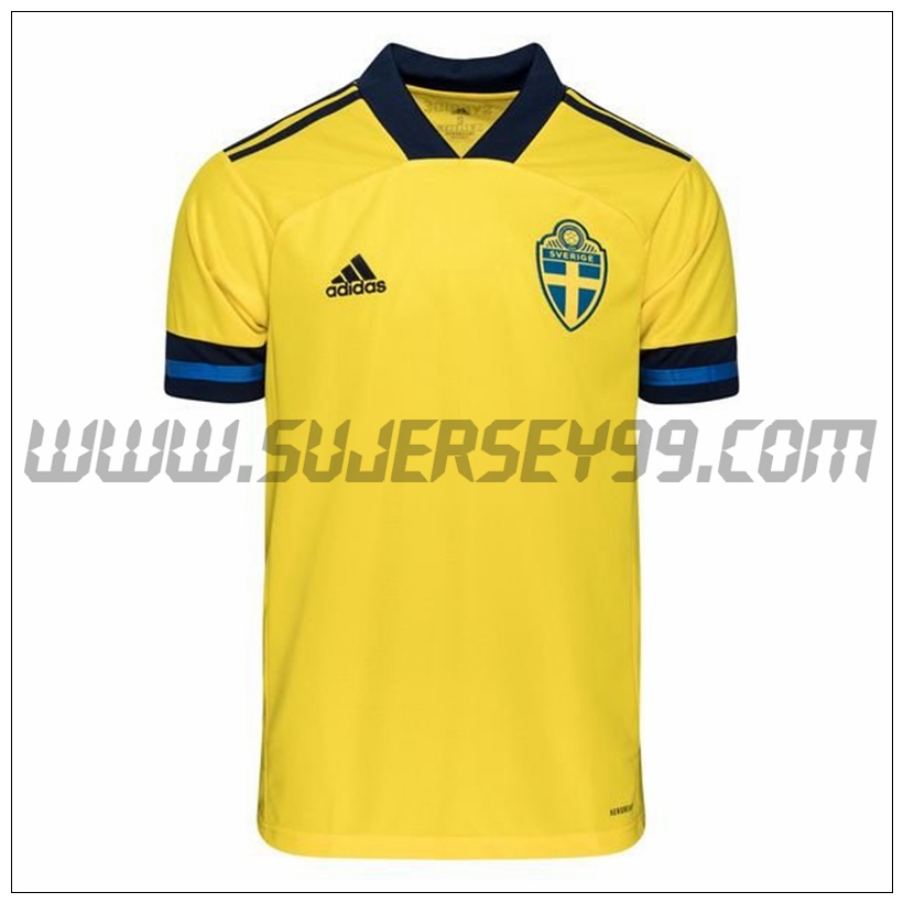 Primera Camiseta Futbol Suecia 2020/2021