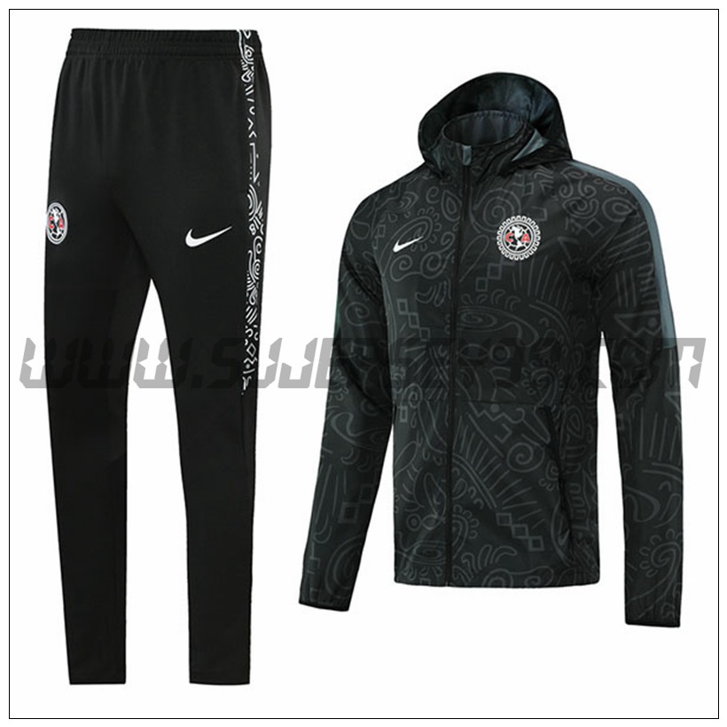 Chaqueta con Capucha Chandal del Club America Negro 2021 2022