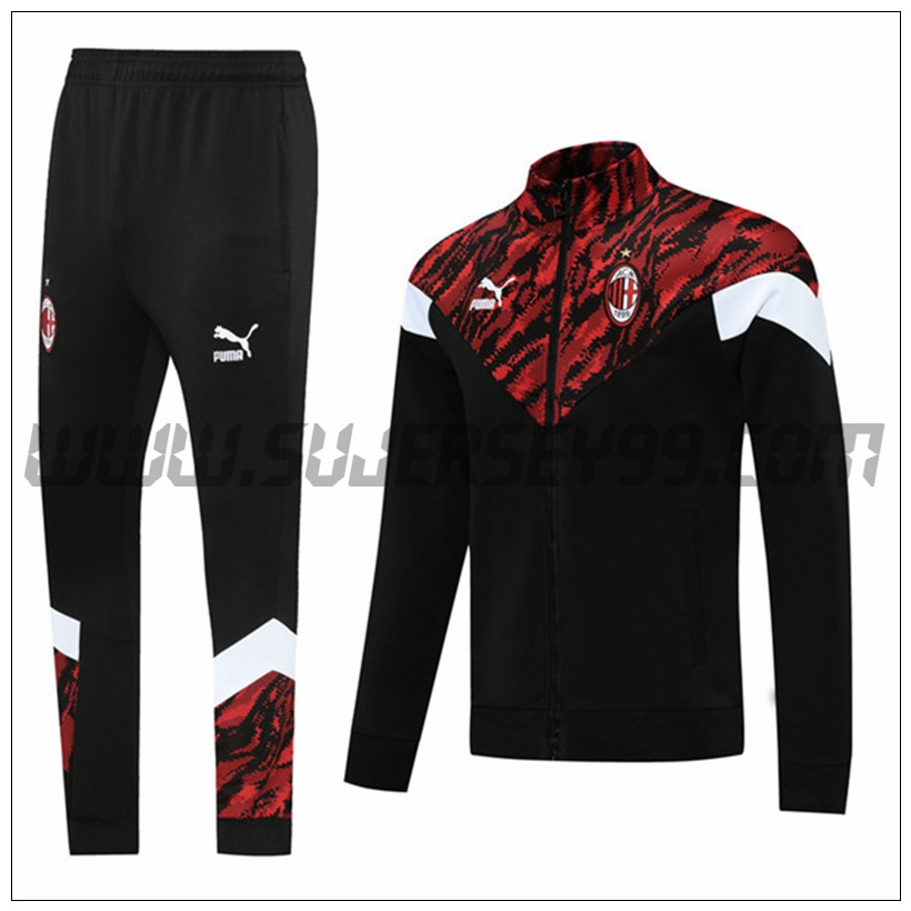 Chaqueta Chandal del AC Milan Rojo/Negro 2021 2022