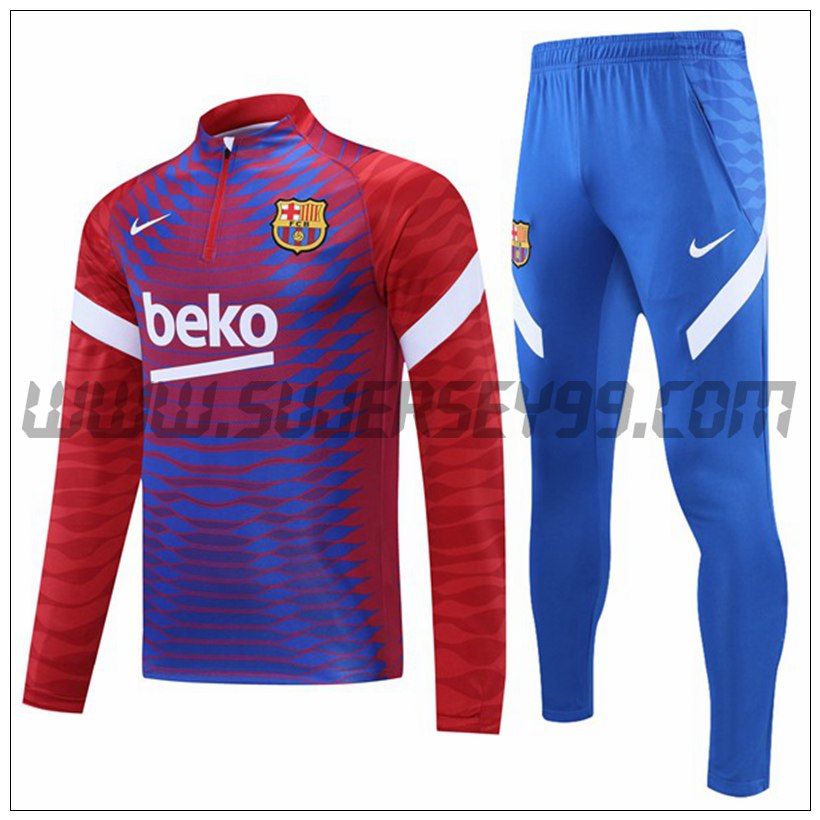 Chandal del FC Barcellona Rojo 2021 2022