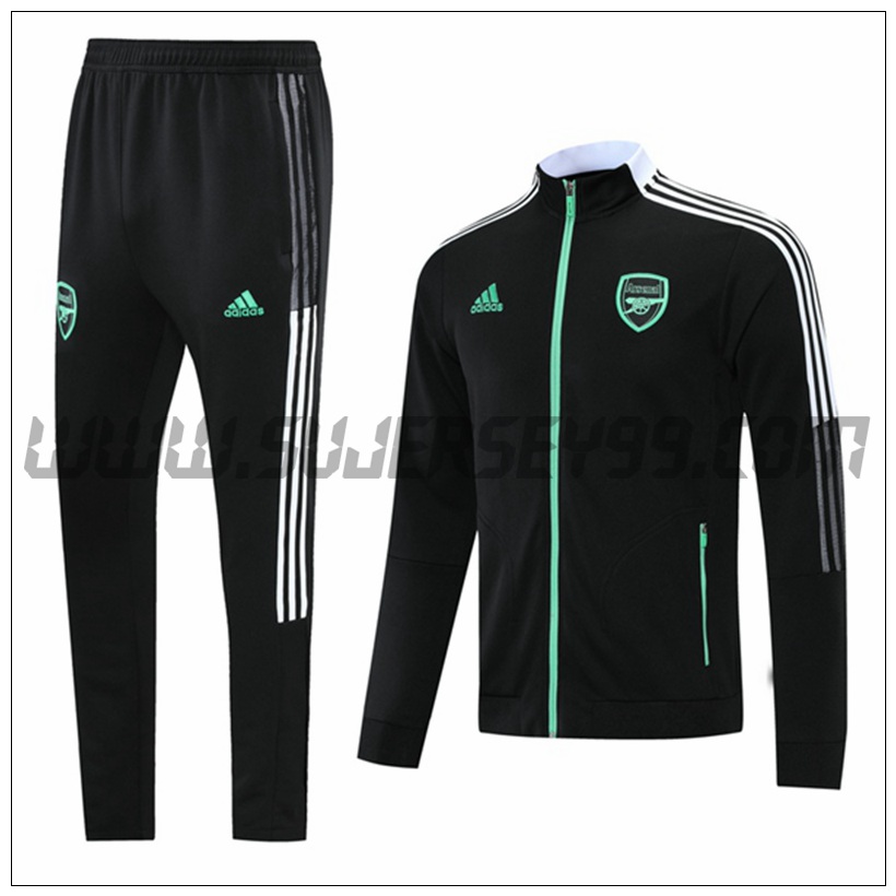 Chaqueta Chandal del Arsenal Negro 2021 2022