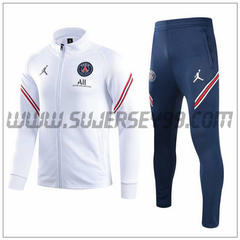 Chaqueta Chandal del PSG Blanco 2021 2022