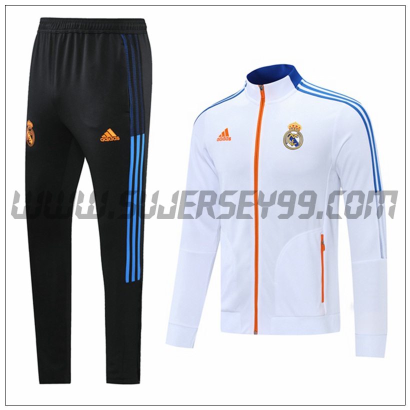 Chaqueta Chandal del Real Madrid Blanco 2021 2022