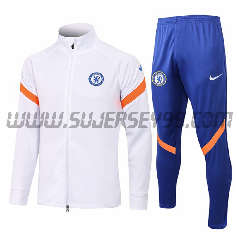 Chaqueta Chandal del FC Chelsea Blanco 2021 2022