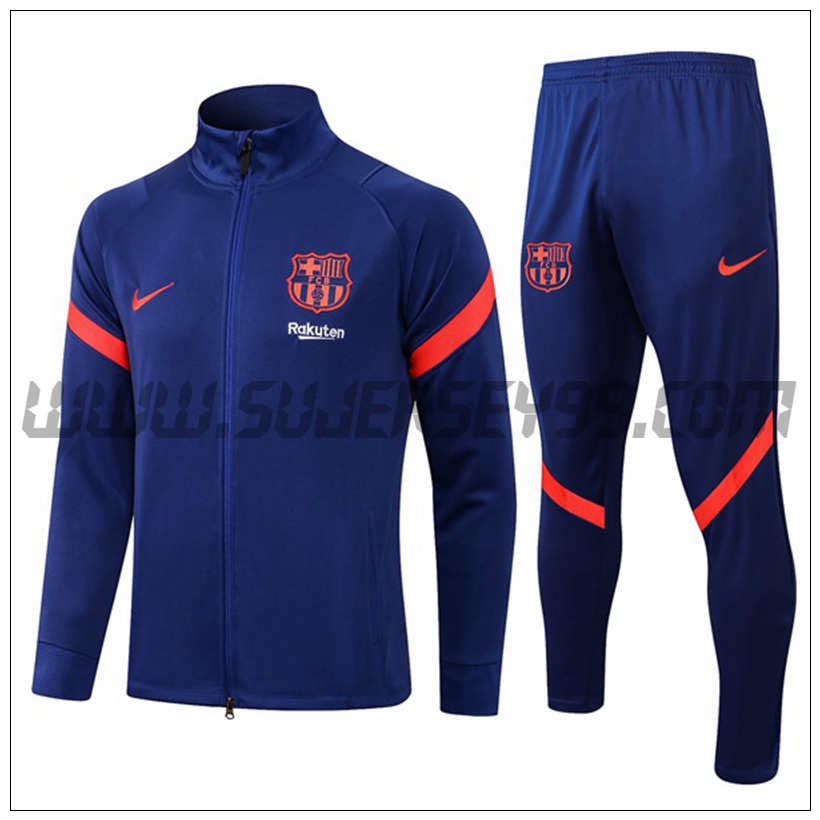 Chaqueta Chandal del FC Barcelona Azul Marino 2021 2022