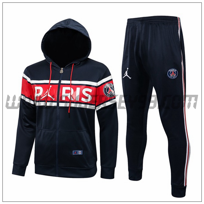 Chaqueta con Capucha Chandal del Jordan PSG Azul Marino 2021 2022