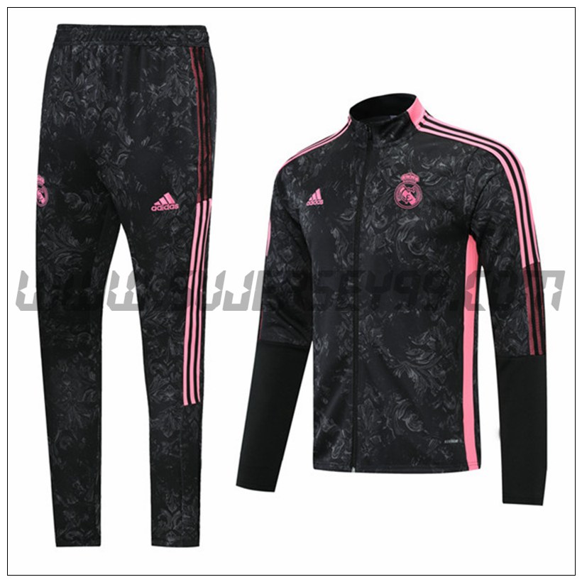 Chaqueta Chandal del Real Madrid Negro/Rosa 2021 2022